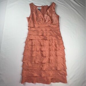 London Style - Women’s Dress - Size 8 - Shimmer Peach - Sleeveless